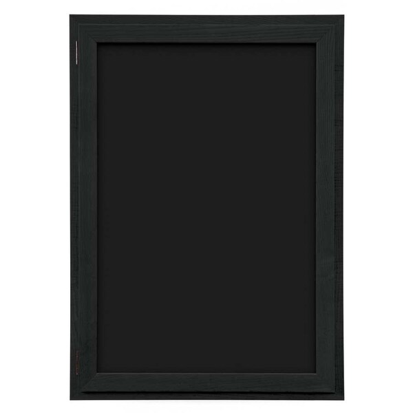 United Visual Products Outdoor Enclosed Combo Board, 72"x36", Black Frame/Blue & Buff UVCB7236ODB-BLUE-BUFF - main